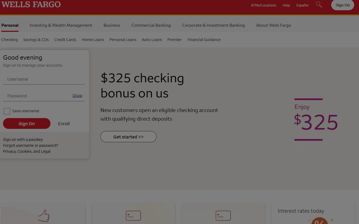 Wells Fargo – wellsfargo.com