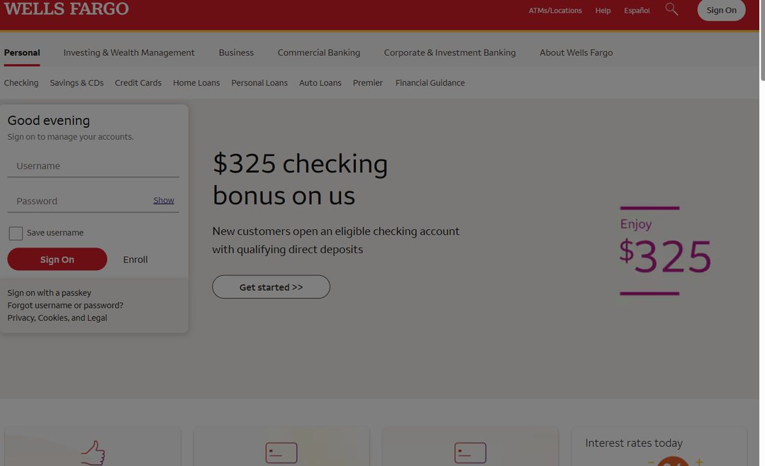 Wells Fargo – wellsfargo.com